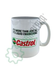 Tazza bianca ceramica Castrol
