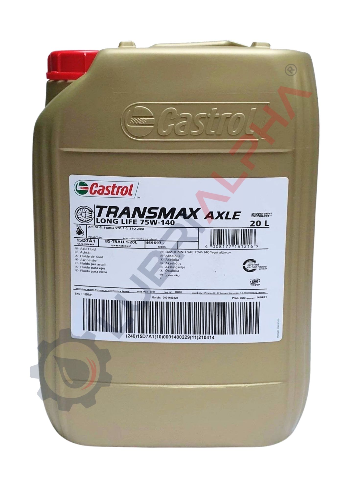 TRANSMAX AXLE LL 75W-140 20L