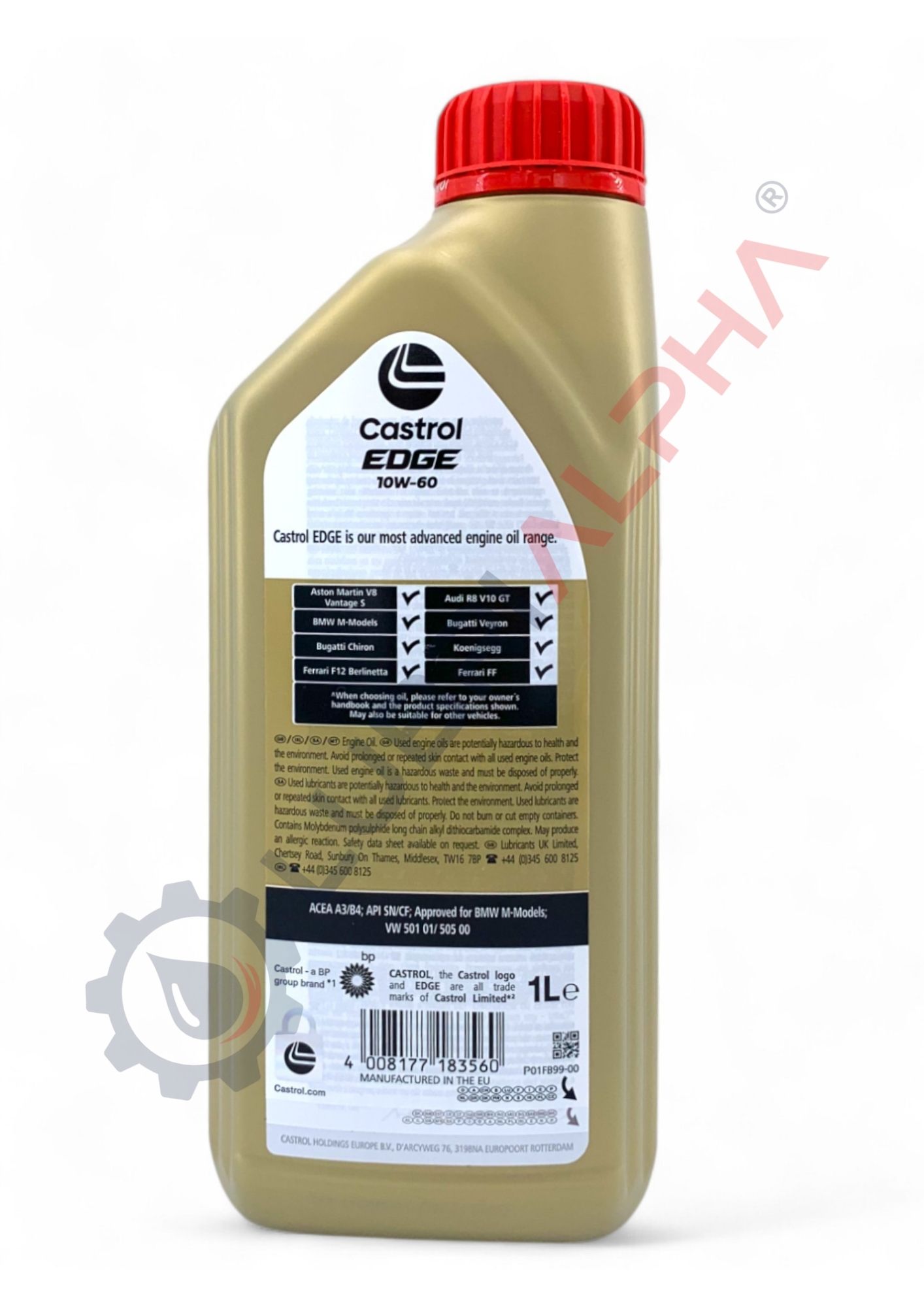 Castrol Edge 10W-60 Supercar olio 10W60 per motori benzina, diesel e ibridi
