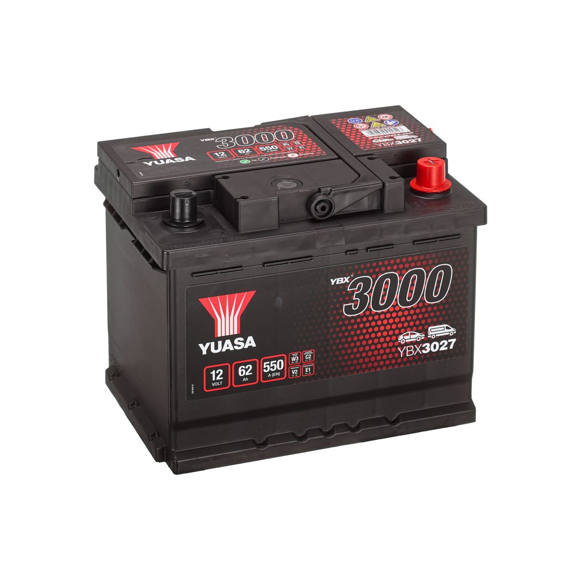 YBX3027 12V 62Ah 550A Yuasa SMF