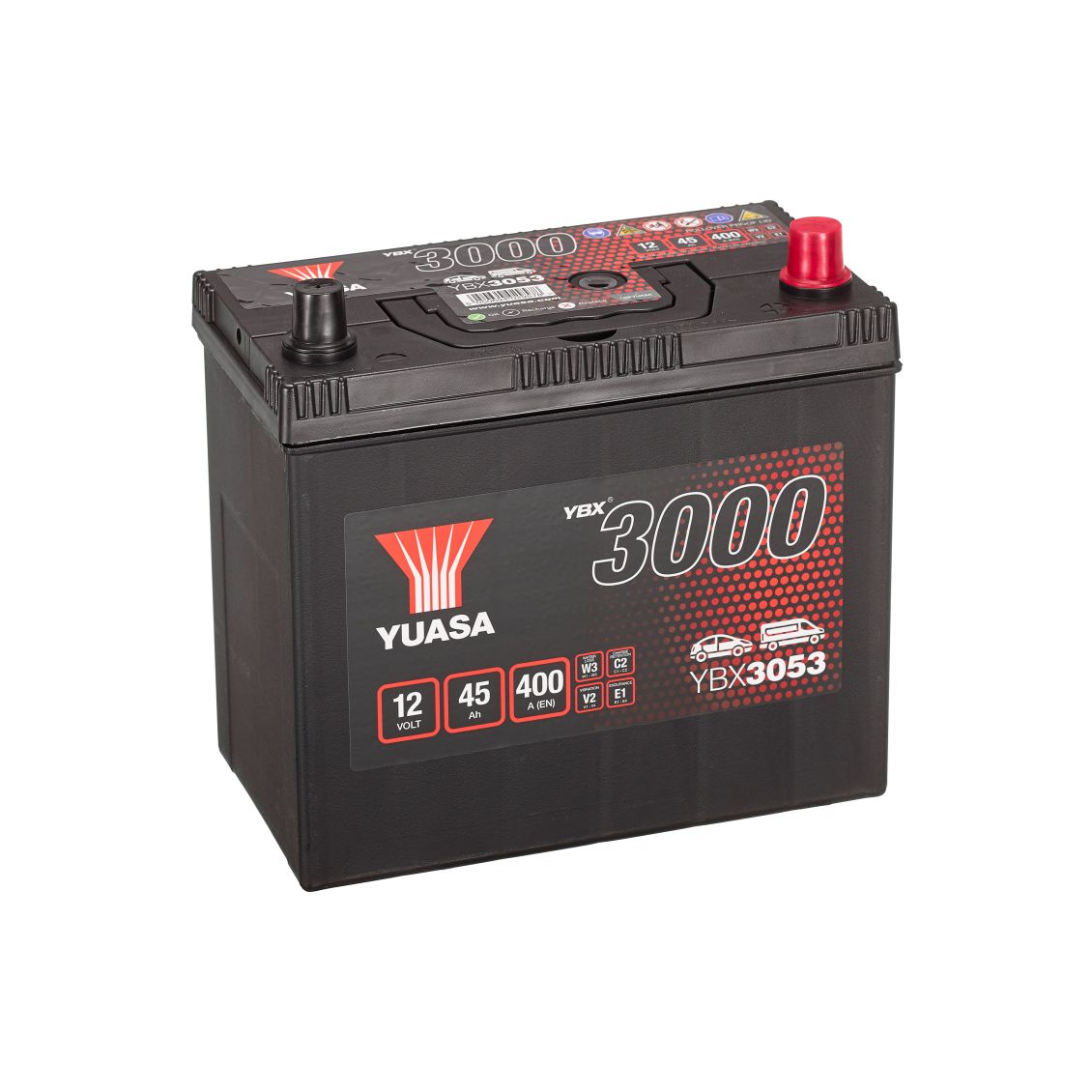 YBX3053 12V 45Ah 400A Yuasa SMF