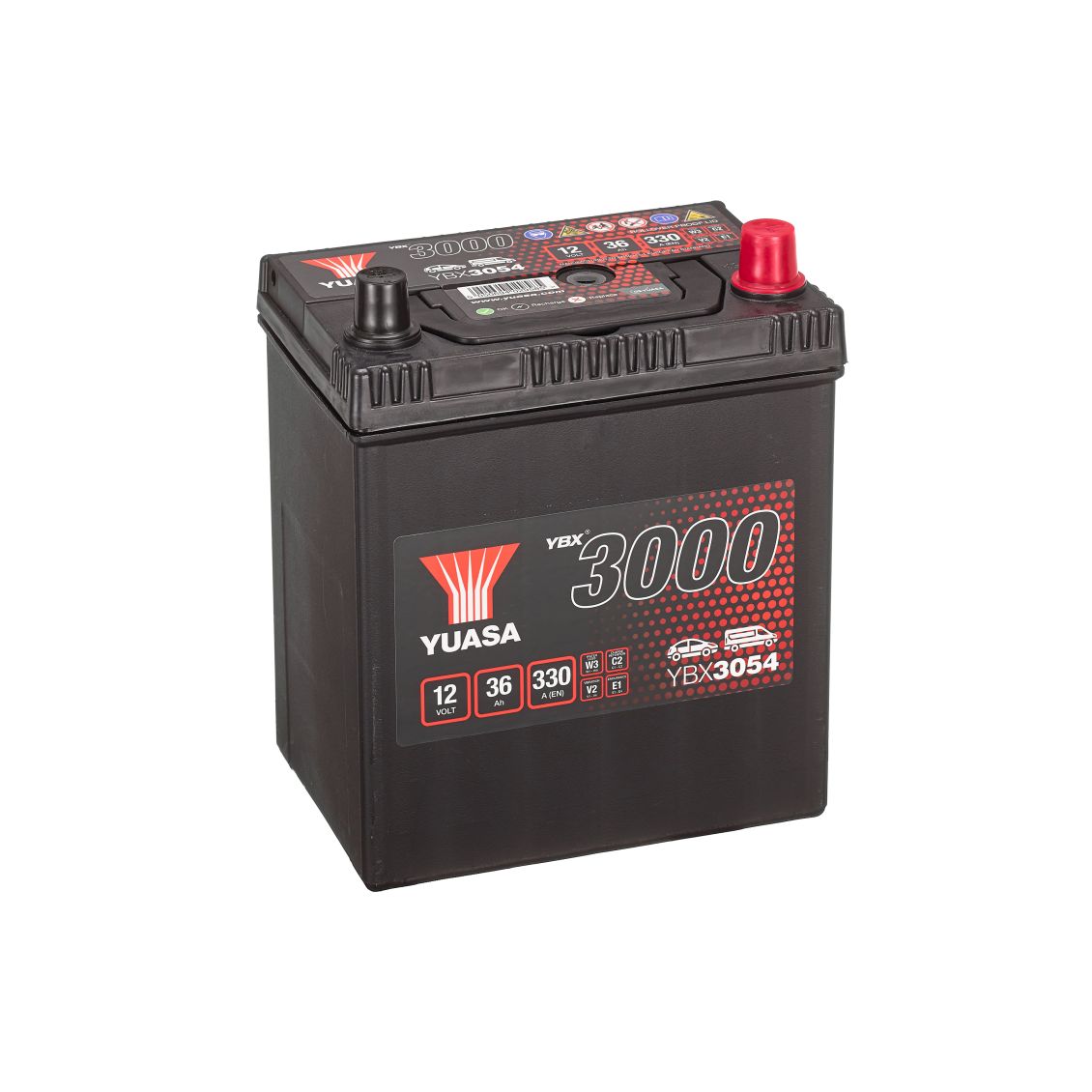 YBX3054 12V 36Ah 330A Yuasa SMF