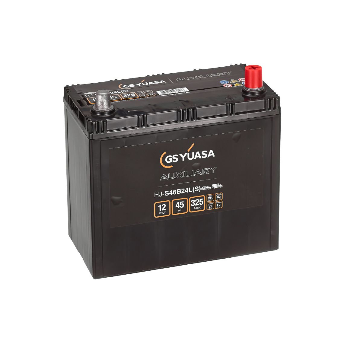 HJ-S46B24L 12V 45Ah 325A GS Yuasa Auxili