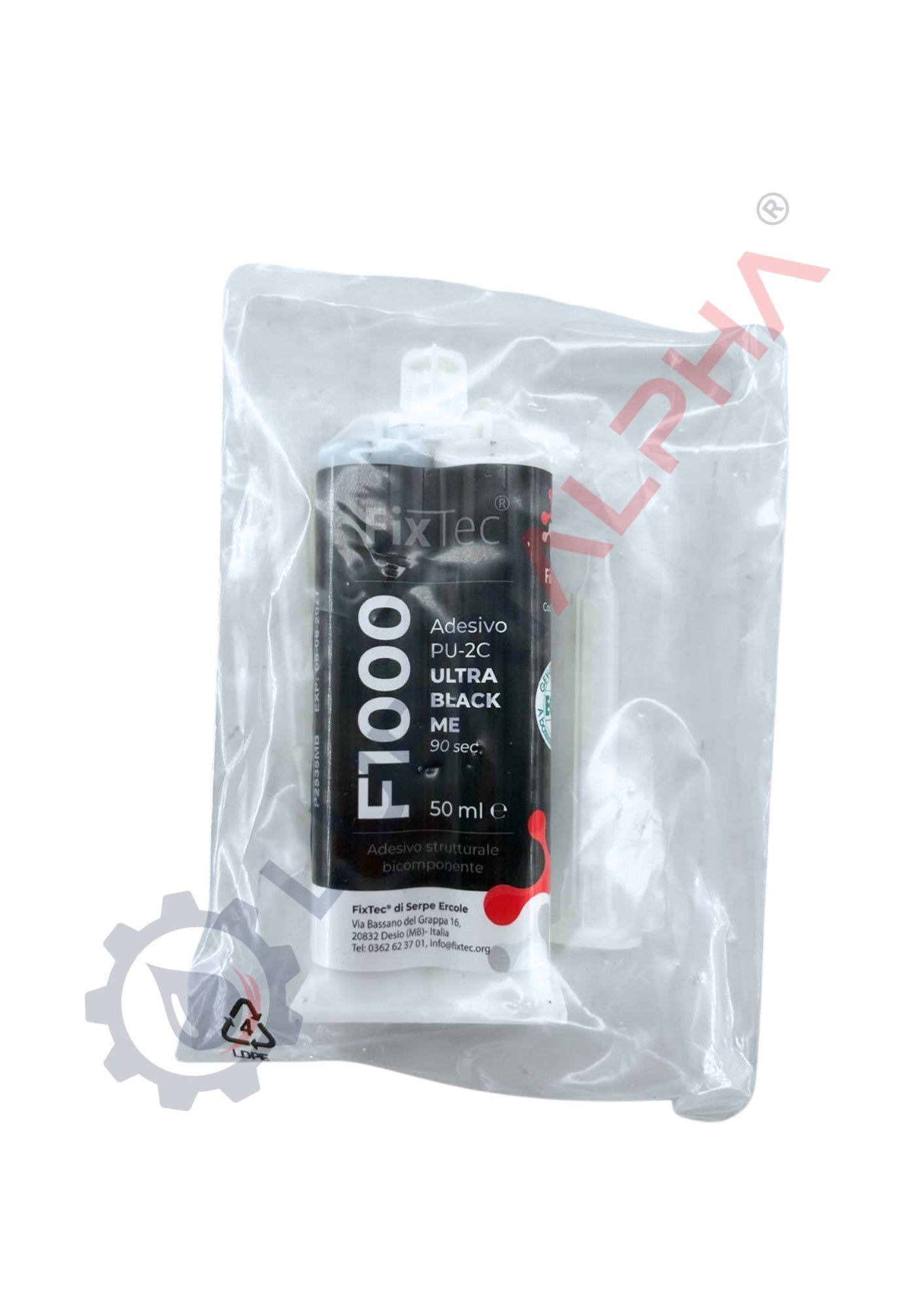 ADESIVO PU-2C ULTRA BLACK ME FIXTEC 50ML